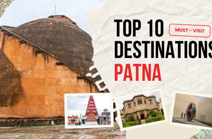 A scenic overview of Patna's must-visit spots, featuring temples, gardens, and bustling markets.