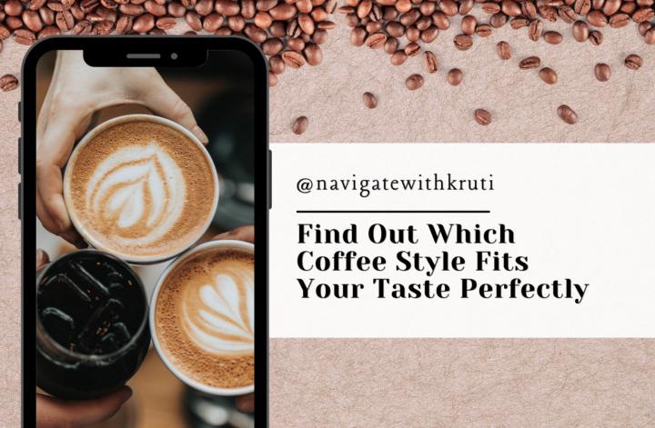 A coffee cup surrounded by various coffee beans, inviting you to discover your perfect coffee style.
